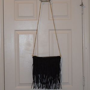 Fringe Faux Leather Crossbody